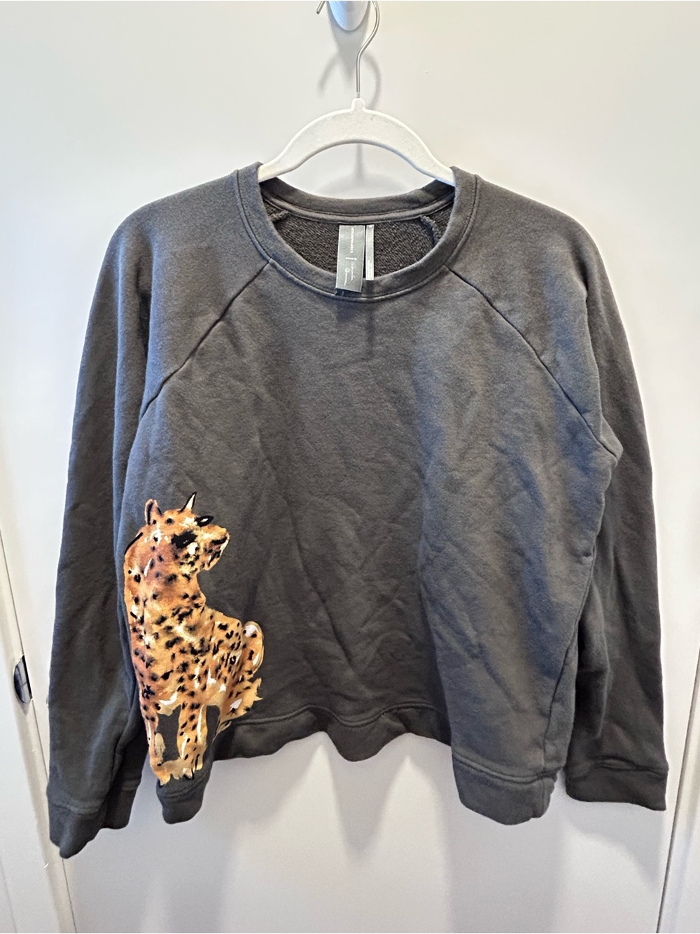Anthropologie LouLou Avenue Cheetah Graphic Sweatshirt